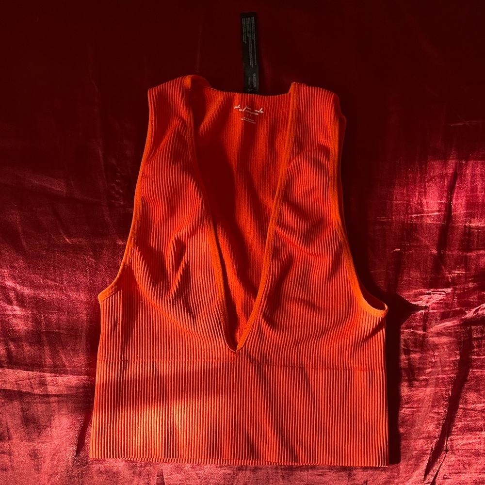 Urban Outfitters Out From Under Orange Crop Tank Top Small